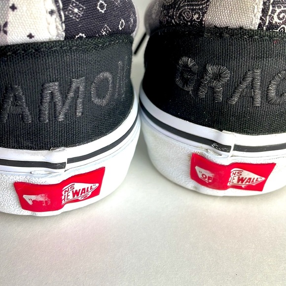 VANS•PATCHWORK PATTERN PRINT•WOMENS 9 - Picture 4 of 6